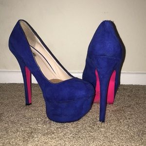 royal blue stilettos